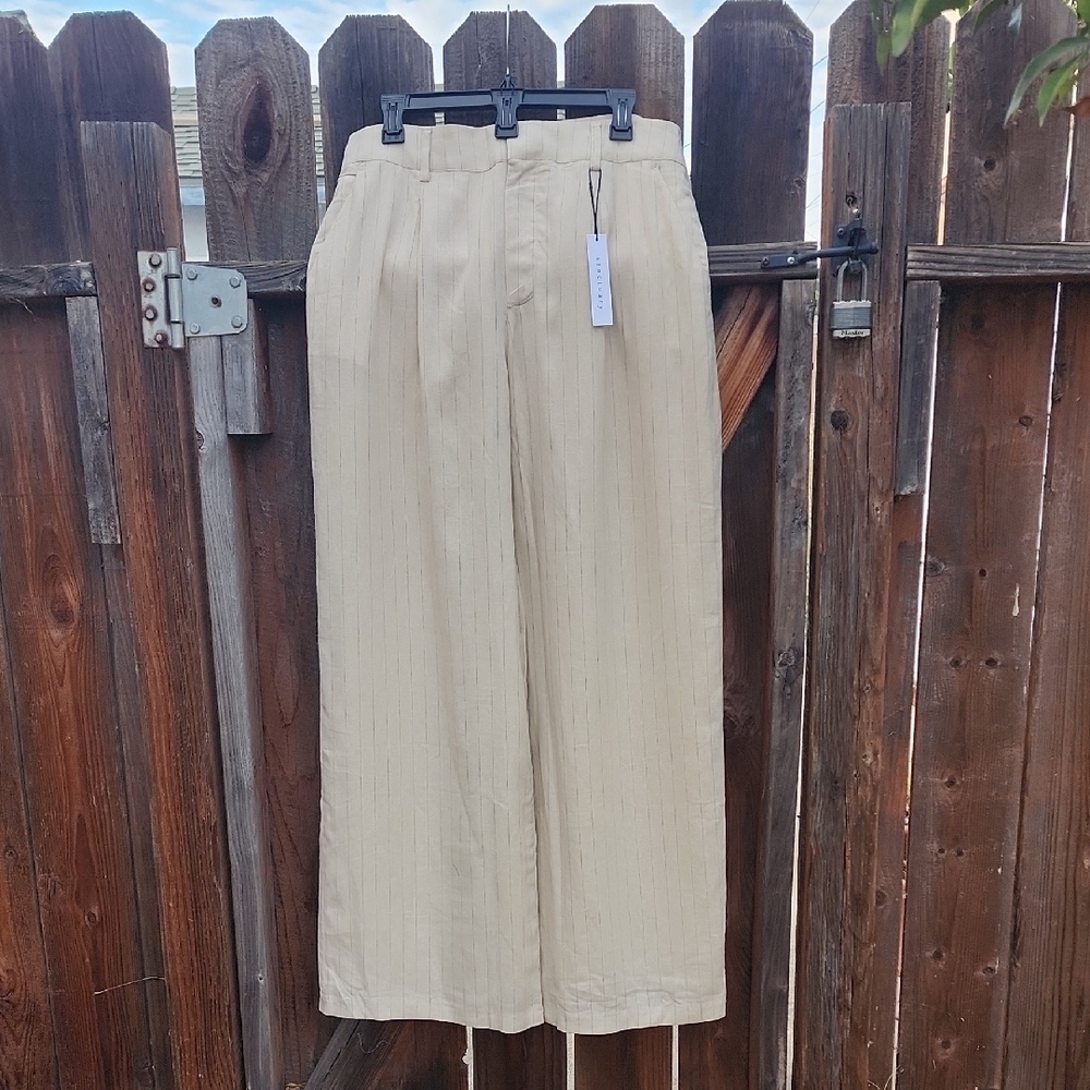 New Sanctuary Linen Striped Trousers, NWT, Sz. 31